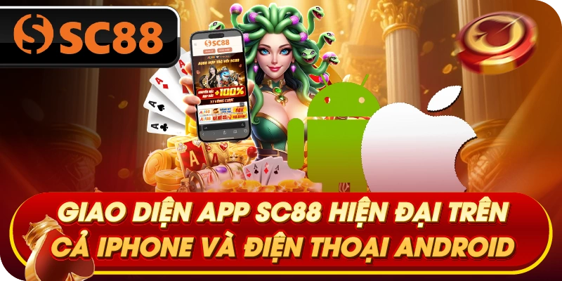 Giao diện app SC88 hiện đại trên cả iPhone và điện thoại Android
